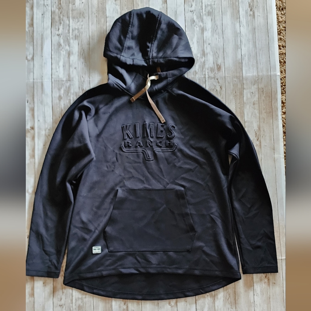 Kimes Ranch western hoodie black men's women's xl black spellout